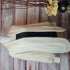 NEW VINTAGE IMAGO IVORY LINED ANGORA RABBIT HAIR BLEND OPEN FRONT  CARDIGAN